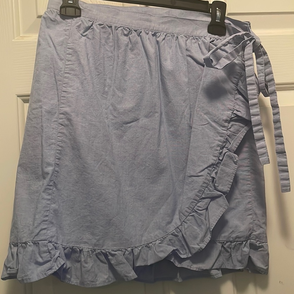 J Crew Factory Wrap Skirt with Ruffle